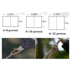 Adventurer Tanxianzhe Waterproof Awning Anti-tearing Sunshade Tarp Outdoor Camping Tan -Online Camping Supplies 10 be75dbe4 f49c 4ec7 a1c3 d4027e0246b5