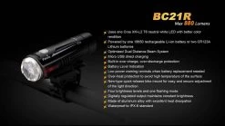 Fenix BC21R USB Rechargable Bicycle Light 880 Lumens -Online Camping Supplies 16 BC21R 66535.1450900824