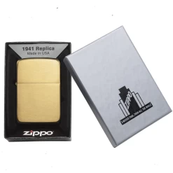 Zippo Replica Brushed Brass Refillable Windproof Lighter - 1941B -Online Camping Supplies 1941b 3