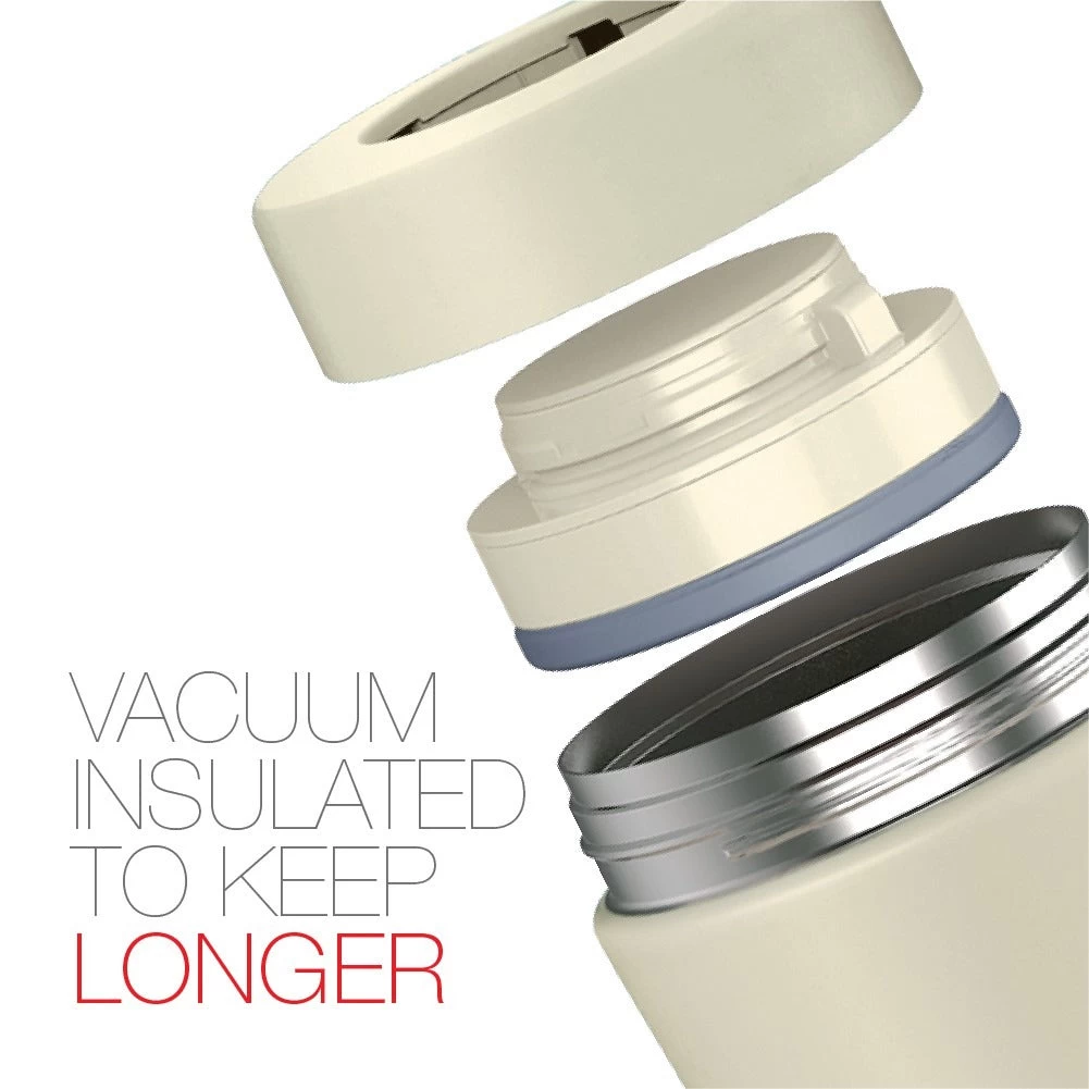 Peacock 0.50L Stylish Food Jar - Khaki 4 Peacock 0.50L Stylish Food Jar - Khaki - Image 2