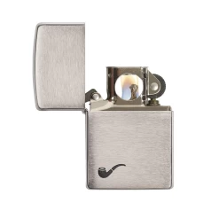 Zippo 200pl Pipe Brushed Chrome - Refillable Windproof Lighter -Online Camping Supplies 200pl 2