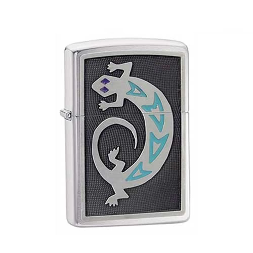 Zippo Silver Lizard Refillable Windproof Lighter - 20189 3 Zippo Silver Lizard Refillable Windproof Lighter - 20189