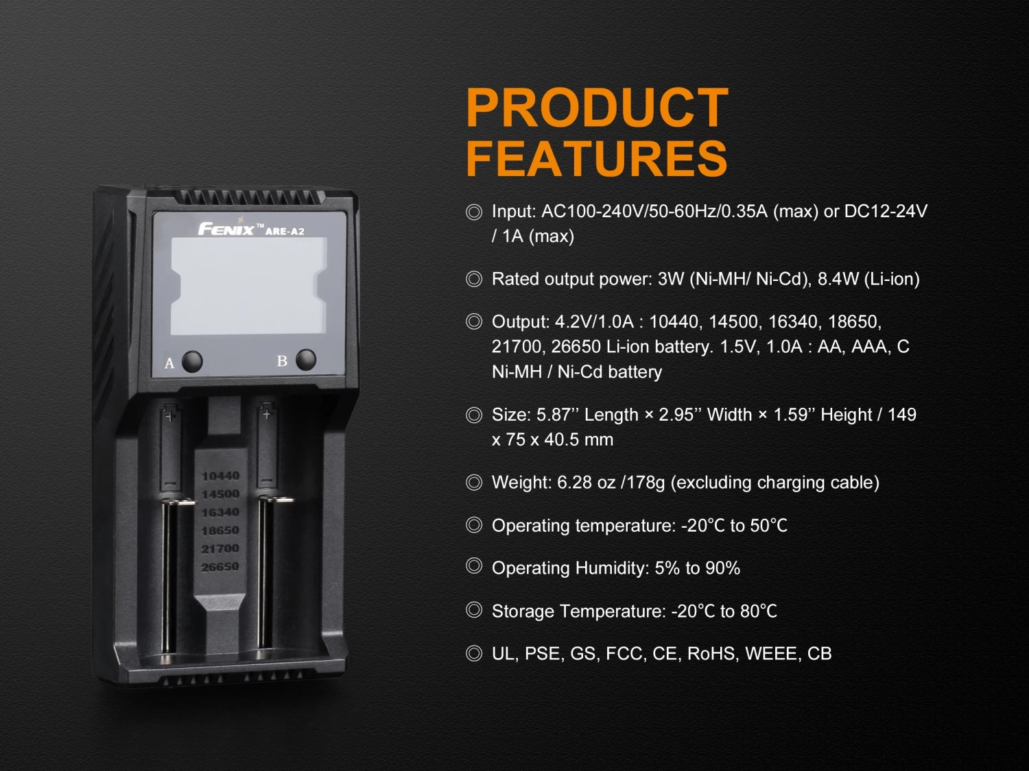 Fenix ARE-A2 Battery Charger 10 Fenix ARE-A2 Battery Charger - Image 8