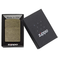 Zippo 201FB Antique Brass - Refillable Windproof Lighter -Online Camping Supplies 201FB 2