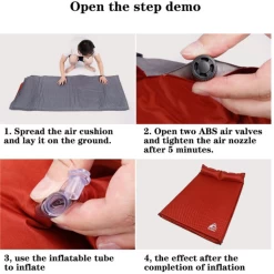 Hewolf Inflatable Mat Orange - Single/Double -Online Camping Supplies 333