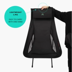 KZM Schwyz High Lightweight Chair Black -Online Camping Supplies 3 f2f08a35 ab33 40e7 a52b fa4e6cb6c563