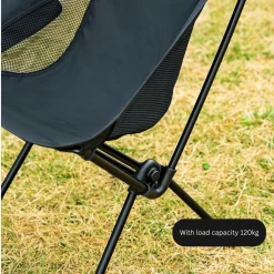 KZM Schwyz High Lightweight Chair Black -Online Camping Supplies 6 6c90fd6b 8dd1 43b8 83ae 67ec12825b8a