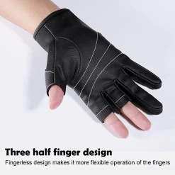 Kyncilor 3 Fingers Resistance Leather Gloves -Online Camping Supplies A0062 9