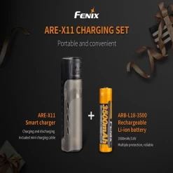 Fenix ARE-X11 Charger + ARB-L18 Battery (3500mAH) -Online Camping Supplies ARE X11 3