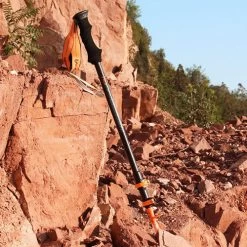 Ace Camp External Lock 3-Section Trekking Pole -Online Camping Supplies AceCamp Retractable 3Section Aluminum Alloy Mountain Climbing Hiking Walking Stick External Lock Trekking Pole 6061 ivk3