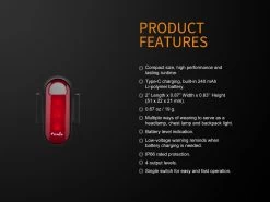 Fenix BCO5R Multifunctional Rechargable Bicycle Tail Light -Online Camping Supplies BC05R 13 E 90615.1542211098