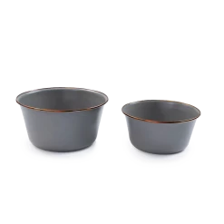 Barebones Enamel Mixing Bowl Slate - Set Of 2 -Online Camping Supplies CKW 378 04