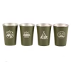 Camp Leader 4 Pcs Stainless Steel Cup - Green