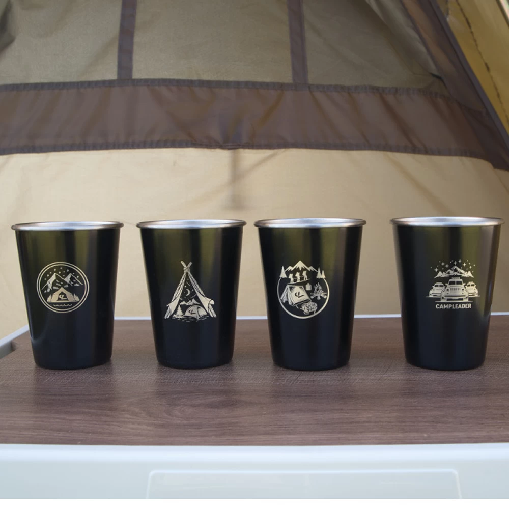 Camp Leader 4 Pcs Stainless Steel Cup - White 6 Camp Leader 4 Pcs Stainless Steel Cup - White - Image 4