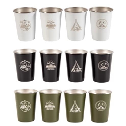 Camp Leader 4 Pcs Stainless Steel Cup - Green 10 Camp Leader 4 Pcs Stainless Steel Cup - Green -Online Camping Supplies CL01 WHT 03 41132789 260a 47c0 a775 b1d31267ff60