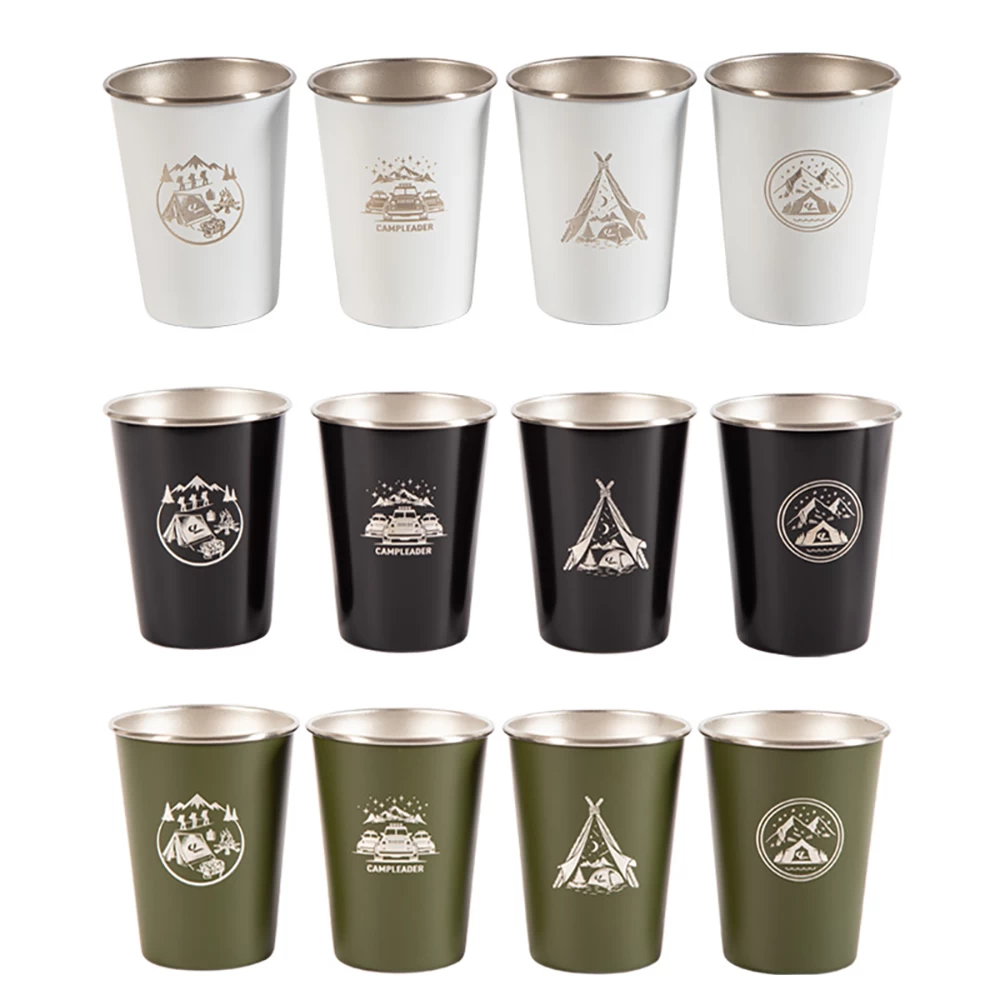 Camp Leader 4 Pcs Stainless Steel Cup - White 5 Camp Leader 4 Pcs Stainless Steel Cup - White - Image 3