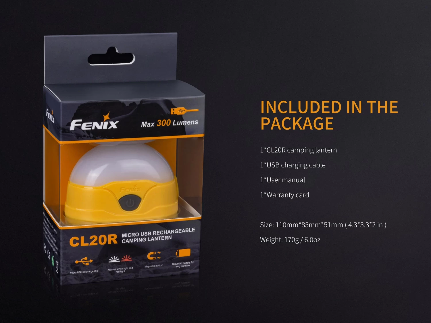 Fenix CL20R Camping Lantern 300 Lumen 10 Fenix CL20R Camping Lantern 300 Lumen - Image 8