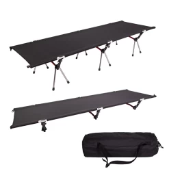Camp Leader High Collapsible Camp Bed - Black -Online Camping Supplies CL45 BL 04