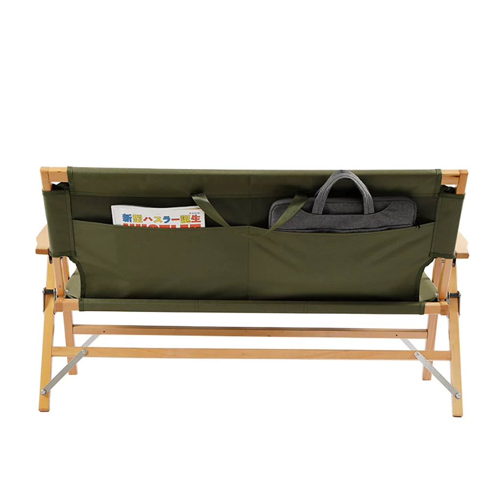 Camp Leader Camping Wooden Long Chair - Green 4 Camp Leader Camping Wooden Long Chair - Green - Image 2