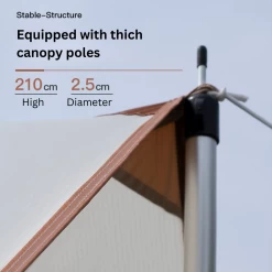Adventurer Tanxianzhe Waterproof Awning Anti-tearing Sunshade Tarp Outdoor Camping Tan -Online Camping Supplies CLEARANCEADVENTURER