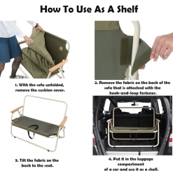 DoD Good Rack Sofa -Online Camping Supplies CS2 500 BK 3