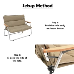 DoD Good Rack Sofa -Online Camping Supplies CS2 500 BK 4