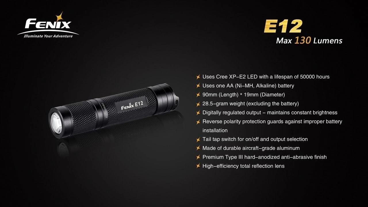 Fenix E12 XP-E LED Flashlight 9 Fenix E12 XP-E LED Flashlight - Image 7