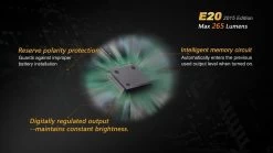 Fenix E20 XP-E2 LED Flashlight (2015 EDITION) -Online Camping Supplies E202015 11 E 76913 48957.1443050098