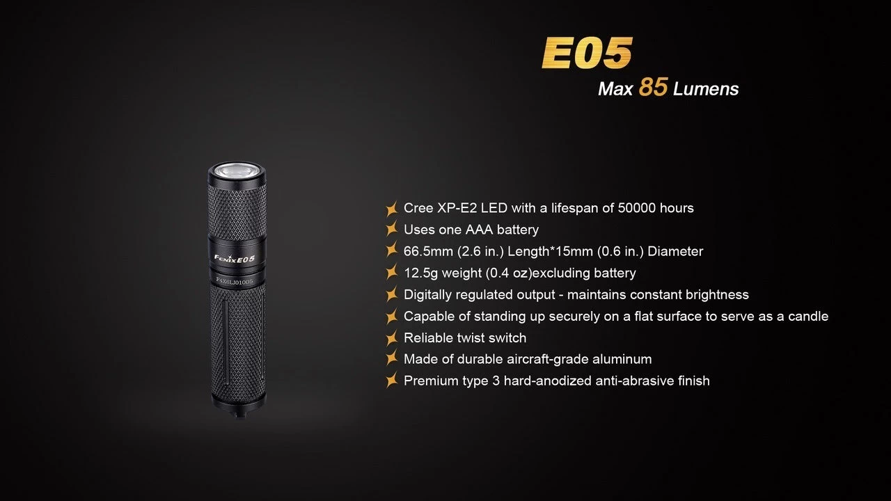 Fenix E05 XP-E2 LED Flashlight 6 Fenix E05 XP-E2 LED Flashlight - Image 4
