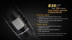 Fenix E35 XL-L2 UE LED Flashlight Black 2016 Version -Online Camping Supplies E35UE 6 E 34955.1452788933.1280.1280 30785.1495139308
