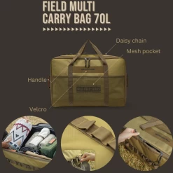 KZM Field Multi Carry Bag 70L & 80L -Online Camping Supplies Features 70L