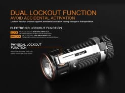 Fenix E16 XP-L Hi Neutral White LED Flashlight BLACK 700 Lumen -Online Camping Supplies Fenix E16 Flashlight Lock out