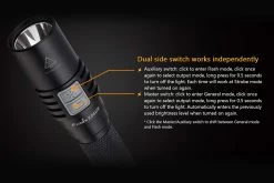 Fenix E25 LED Flashlight (UE Version) 11 Fenix E25 LED Flashlight (UE Version) -Online Camping Supplies Fenix E25UE Flashlight Switches