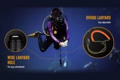 Fenix SD11 XM-L2 U2 Diving Photographic Light -Online Camping Supplies Fenix SD11 Diving Flashlight lanyard