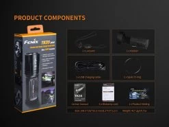 Fenix TK35 2018 XHP35 HI LED Flashlight 1300LM Black -Online Camping Supplies Fenix TK35 2018 Flashlight included 1