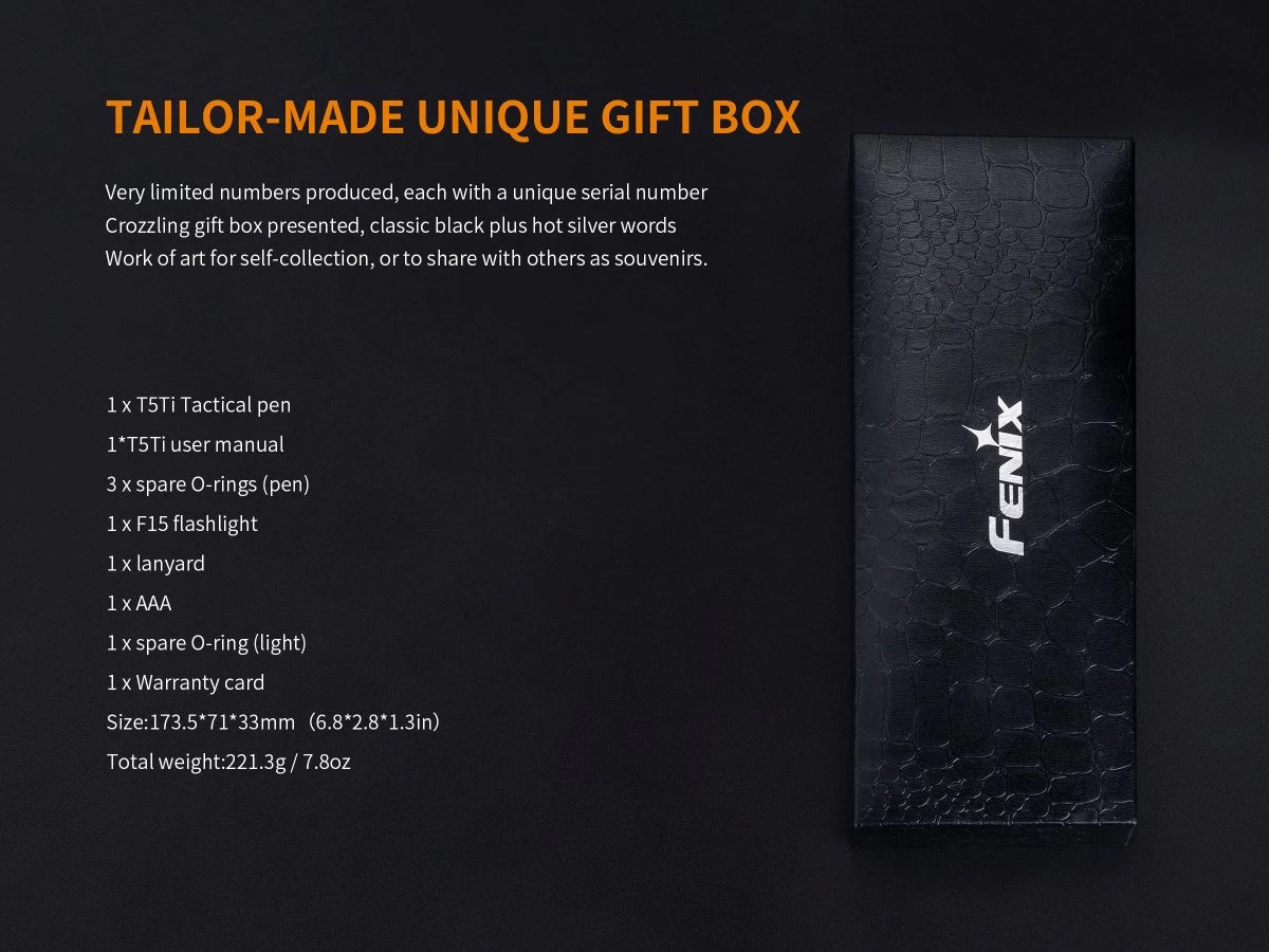 Fenix T5TI Tactical Pen & 15TH F/Light Set Grey 9 Fenix T5TI Tactical Pen & 15TH F/Light Set Grey - Image 7