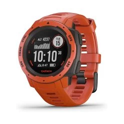 Garmin Instinct GPS Smartwatch - Graphite -Online Camping Supplies Flame red