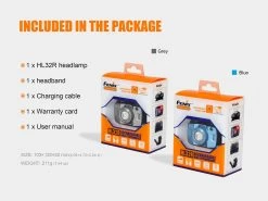 Fenix HL32R LED Headlamp 600 Lumen -Online Camping Supplies HL32R Headlamp package