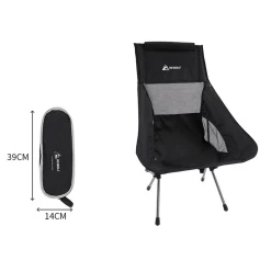 Hewolf Space Medium Aluminum Alloy Foldable Chair -Online Camping Supplies HW J2049 BLK 3