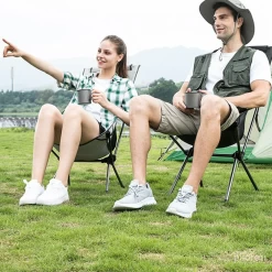 Hewolf Space Medium Aluminum Alloy Foldable Chair -Online Camping Supplies HW J2049 BLK 4