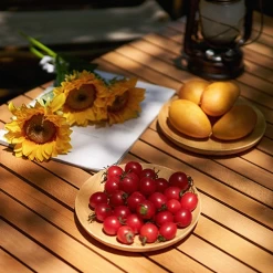 Hewolf Foldable Large Wooden Egg Roll Table -Online Camping Supplies HW J2097 03