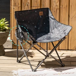 KZM Monogram Hygee Chair Black -Online Camping Supplies K20T1C018BK 6