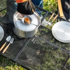 KZM Union Iron Mesh 2 Folding Table -Online Camping Supplies K20T3U003 8 600x600 5986fdae 9171 4f03 b399 69a8785eafb9