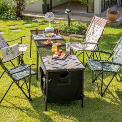 KZM Union Iron Mesh Cabinet 2 Folding Table -Online Camping Supplies K20T3U004 6 600x600 1c05f21c 1c43 4325 b6f7 3edbae21c360