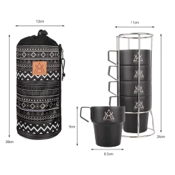 KZM NEW Black Mug 5P 15 KZM NEW Black Mug 5P -Online Camping Supplies K8T3K004 7