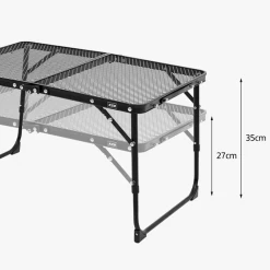 KZM Iron Mesh Slim Mini Table - Black -Online Camping Supplies K8T3U011 4