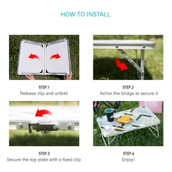 KZM Slim Mini 2 Folding Table Ⅱ -Online Camping Supplies K9T3U007 6