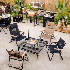 KZM Iron Mesh Fireplace Table II -Online Camping Supplies K9T3U012 11