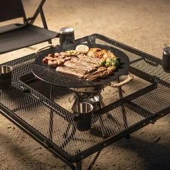KZM Iron Mesh Fireplace Table II -Online Camping Supplies K9T3U012 12