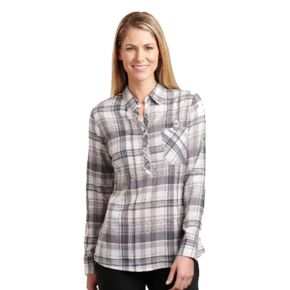 Kuhl Woman Spektra Plaid LS Shirt - Storm 3 Kuhl Woman Spektra Plaid LS Shirt - Storm